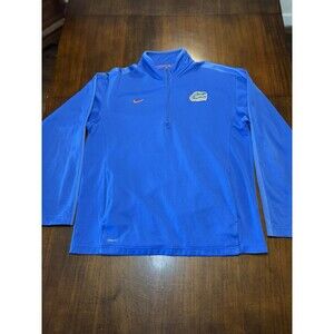 Vintage Nike Jacket Blue Florida Gators Football Long Sleeve 1/4-Zip Mens Large